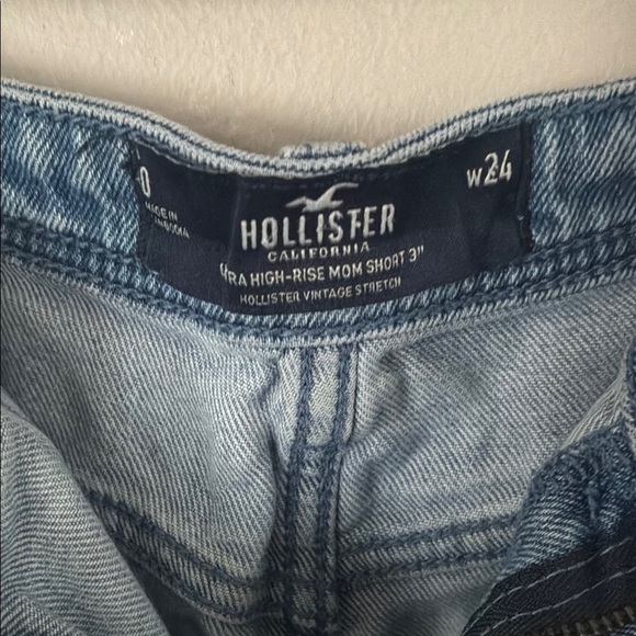 Hollister Blue Ultra High-Rise Mom Short Sz 24 - Picture 3 of 4